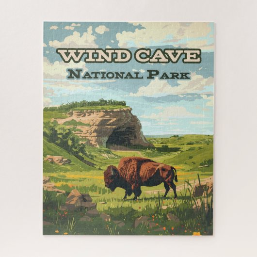 Puzzle Parc national de Wind Cave Bison Dakota du Sud (Vertical)