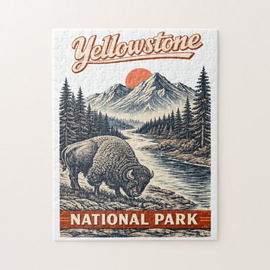 Puzzle Parc national de Yellowstone - Bison (Vertical)