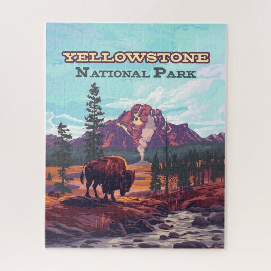 Puzzle Parc national de Yellowstone Wyoming Bison Geyser (Vertical)