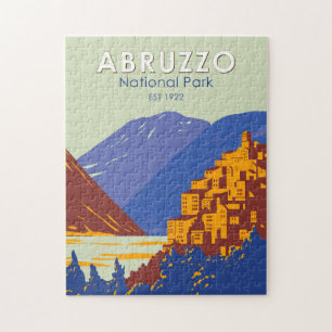 Puzzle Parc national des Abruzzes Italie Voyage Art Vinta