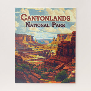 Puzzle Parc national des Canyonlands Utah Moab Retro