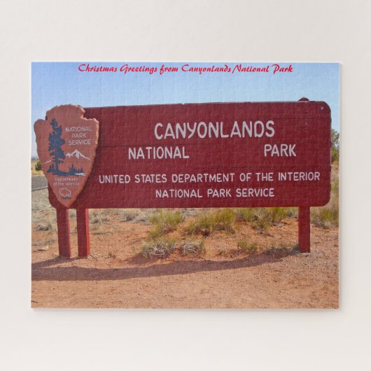 Puzzle Parc national des Canyons Utah. Salutation de Noël (Horizontal)