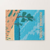 Puzzle Parc national des dunes d'Indiana Vintage  (Horizontal)