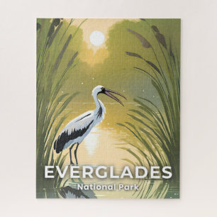 Puzzle Parc national des Everglades Cigogne à l'aquarel
