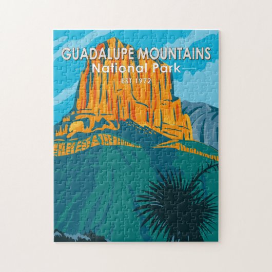 Puzzle Parc national des Monts Guadalupe Vintage (Vertical)