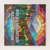 Puzzle Parc national des Rocheuses Faux Verre Tiré (Horizontal)