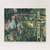 Puzzle Parc national des sources chaudes Arkansas Retro (Horizontal)