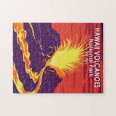 Puzzle Parc national des volcans d'Hawaii Vintage  (Horizontal)