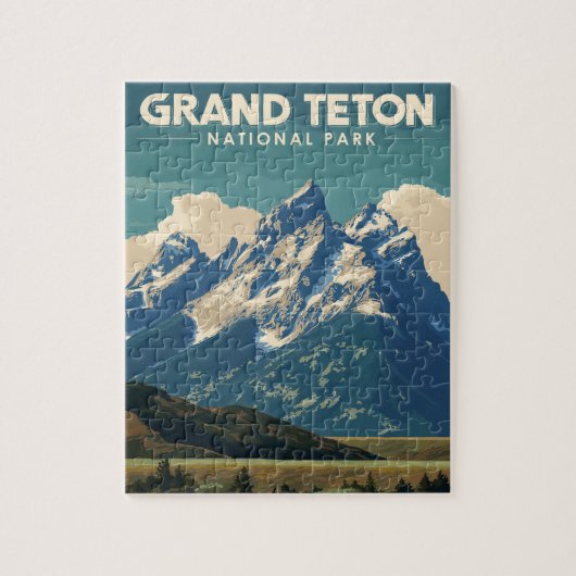Puzzle Parc national du Vintage voyage Grand Teton (Vertical)