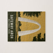 Puzzle Parc national Gateway Arch Art de voyage rétro (Horizontal)