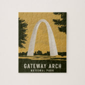 Puzzle Parc national Gateway Arch Art de voyage rétro (Vertical)