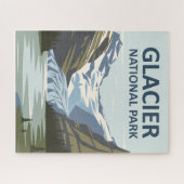 Puzzle Parc national Glacier Art de voyage (Horizontal)