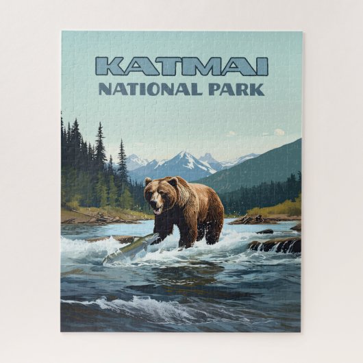 Puzzle Parc national Katmai Alaska Bear Brooks (Vertical)