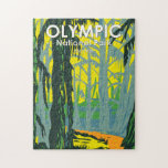Puzzle Parc national olympique Washington Hoh Rainforest<br><div class="desc">Design vectoriel olympique. Le parc s'étend sur plusieurs écosystèmes différents, des sommets dramatiques des montagnes olympiques aux forêts anciennes.</div>