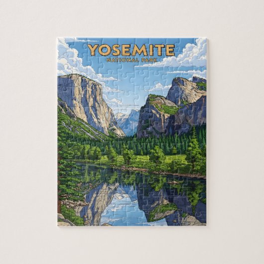 Puzzle Parc national vintage Yosemite (Vertical)