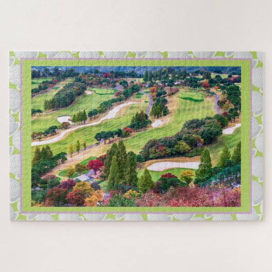 Puzzle Parcours de golf d'automne et bal (Horizontal)