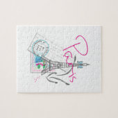 Puzzle Paris avec amour et Tour Eiffel (Horizontal)