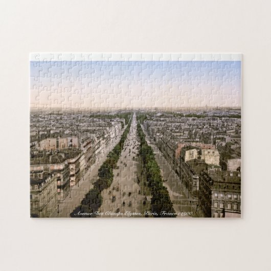 Puzzle Paris Avenue Des Champs Elysses, France c1900 (Horizontal)