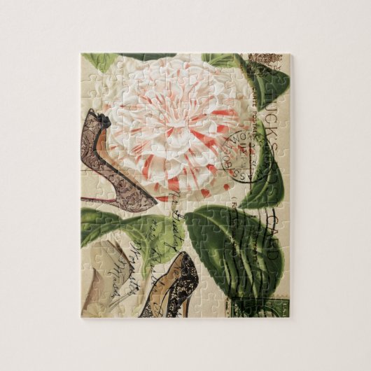 Puzzle Paris chausse l'art botanique français floral (Vertical)