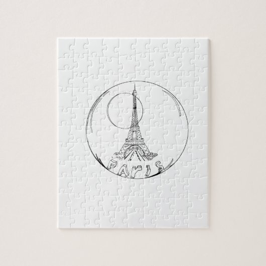 Puzzle paris dans une boule de verre (Vertical)