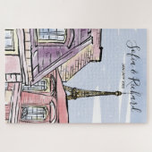 Puzzle Paris Fiançailles, cadeau d'anniversaire (Horizontal)