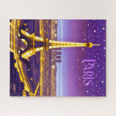 Puzzle Paris sous un ciel étoilé violet (Horizontal)