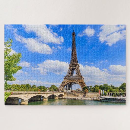 Puzzle Paris, Tour Eiffel et Seine, France. (Horizontal)