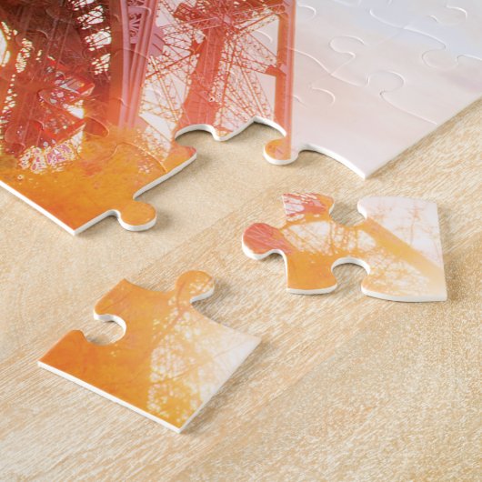 Puzzle Paris Tour Eiffel Journée nuageuse (Côté)