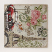 Puzzle Paris Vintage : Style carte postale (Horizontal)