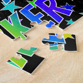 Puzzle "PARKER" Prénom, Amusant "HEUREUX ANNIVERSAIRE" (Côté)