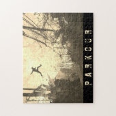 Puzzle Parkour Urban Free Runing Free Styling Art Sepia (Vertical)
