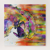 Puzzle Parrot coloré Abstrac (Horizontal)