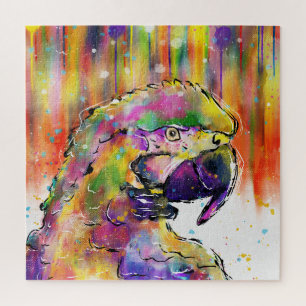 Puzzle Parrot coloré Abstrac