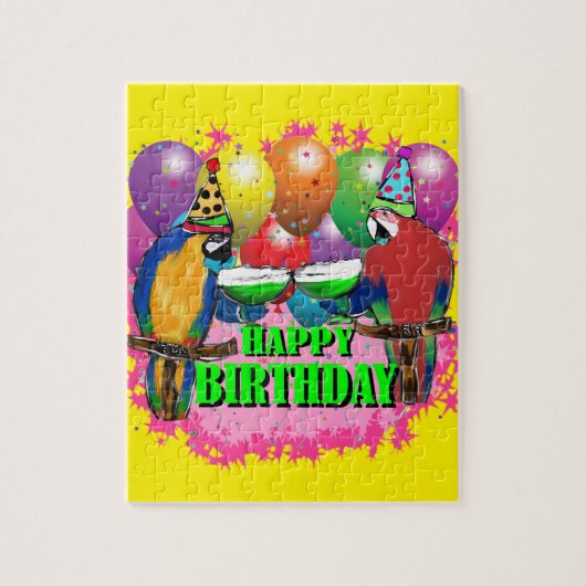 PUZZLE PARROTS D'ANNIVERSAIRE (Vertical)