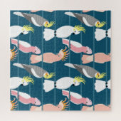 Puzzle Parrots de dessin : Motif mignon (Horizontal)