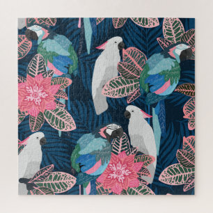 Puzzle Parrots Tropical : Vintage Motif sans fil
