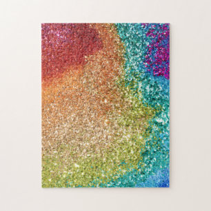 Puzzle Parties scintillant arc-en-ciel éclatante