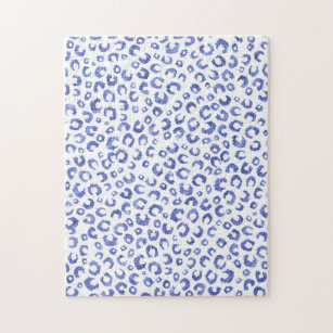 Puzzle Parties scintillant bleu blanc Poster de animal lé
