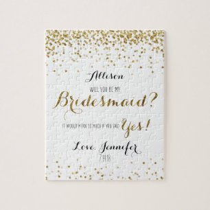 Puzzle Parties scintillant d'or Confetti Serez-vous ma de