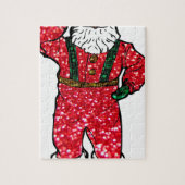 Puzzle parties scintillant noir santa claus (Vertical)
