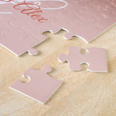Puzzle Parties scintillant Ombre Confetti Blush en cuivre (Côté)