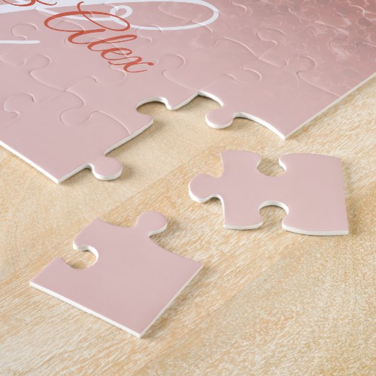 Puzzle Parties scintillant Ombre Confetti Blush en cuivre (Côté)