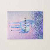 Puzzle Parties scintillant Ombre Unicorn violet bleu rose (Horizontal)