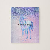 Puzzle Parties scintillant Ombre Unicorn violet bleu rose (Vertical)