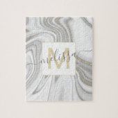 Puzzle Parties scintillant or tendance brillant nom de ma (Vertical)