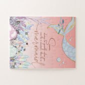 Puzzle Parties scintillant Pastel personnalisée "Be a Mer (Horizontal)