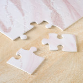 Puzzle Parties scintillant rose moderne marbre (Côté)