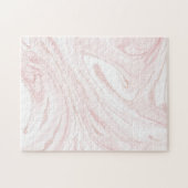 Puzzle Parties scintillant rose moderne marbre (Horizontal)