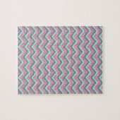 Puzzle Parties scintillant rose Motif ZigZag (Horizontal)