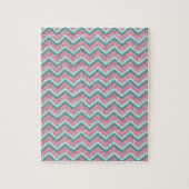 Puzzle Parties scintillant rose Motif ZigZag (Vertical)